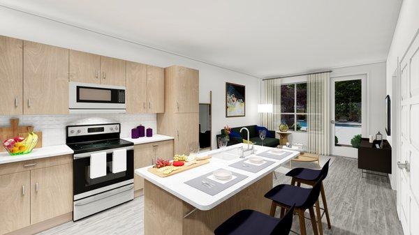 State of the Art Kitchens With Quartz Counters & Stainless Steel Appliances