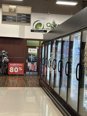 It's at the back of the store