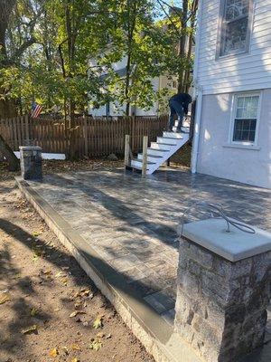 Backyard paver patio