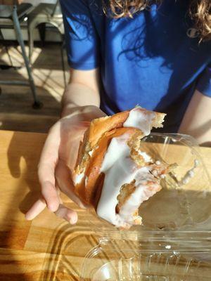 @ Coffee Shop/Franklinville . When a teenager wolfs down a cinnamon roll, it's passed a test!