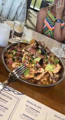 tuna nachos (its HUGE!)