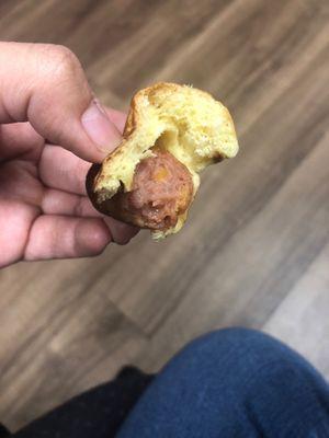 What's left of my kolache! Bc well... that's how tasty it is! :-)