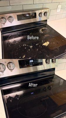 degreasing the stove