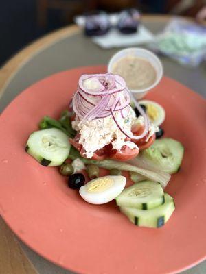 Chicken salad with fresh veg.