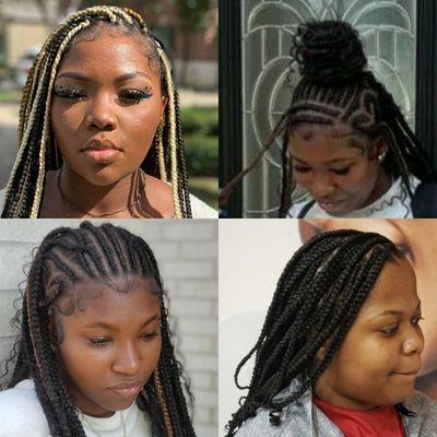 Box  braids & fulani braids