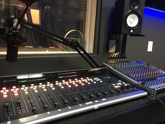 All audio is process in the control room.