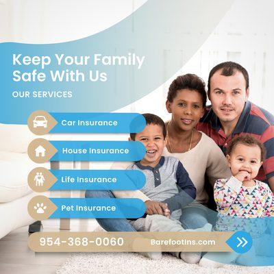 We can help cover your home, car, pets and business!
We will find the perfect coverage for your needs!