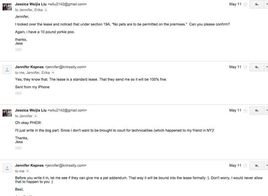 Jennifer lying to us just so that we would sign the lease so that she can get paid. SHADY!!!!