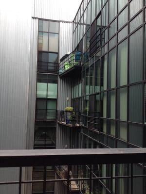 Big balconies even in the interior courtyard apts!