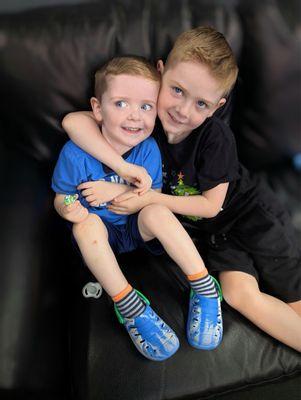 James (age 2) and Ben (age 4)