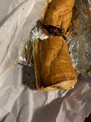 The bread is burnt and not edible!