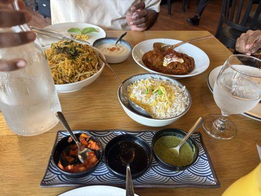Rogan Josh Lamb, Biryani Chicken
