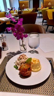 Chicken Salad Orange Souffle Plate