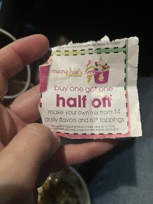 The coupon they would t accept! Not expired and received a local add!!