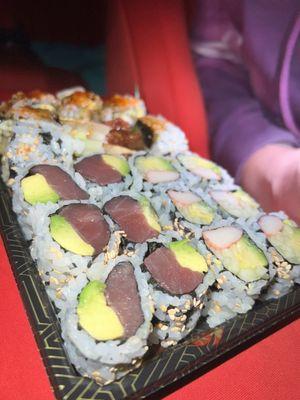 Tuna Roll, California Roll, Soft Shell Crabs
