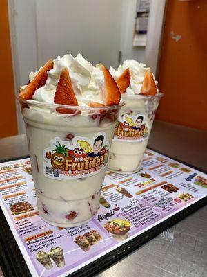 Strawberries with cream