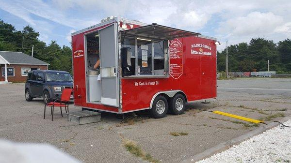 Corn dogs, clam cakes and linguica.