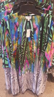 Colorful see through Jacket - over blue top or swim suit.. CUUUTTEEE