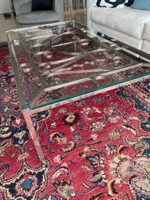 You can now see the wrought iron design.