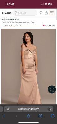 This is the dress from the website