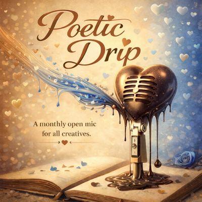 Poetic Drip is our Open Mic Series. Featured artists and free open mic, raffle style. Check out the website for latest session update