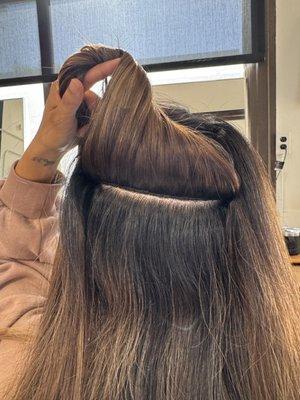 1 row invisible bead extensions