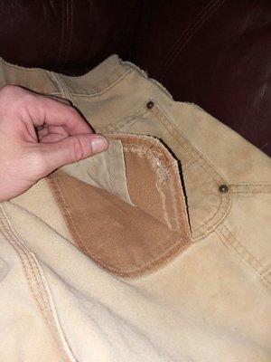 They patched the pocket but didn't close it up!!