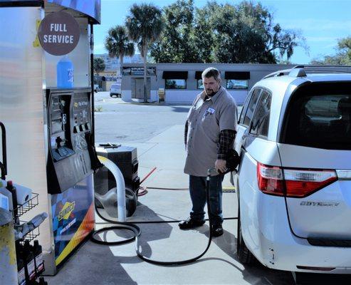 Offering true 'Full Service' where we fill your tank, check your tires and fluid levels as well as clean your windshield.