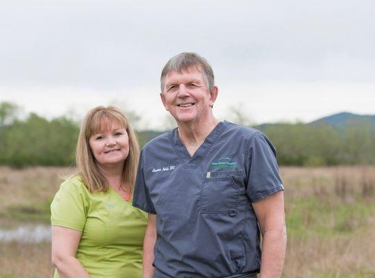 Dr. Herman and his assitant Corinne