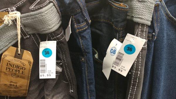 Sizes clearly marked at Rugged Wearhouse