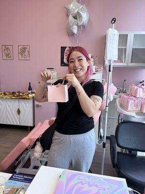 Happy client after Gc beauty secret i.v drip