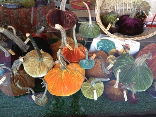 Velvet pumpkins.