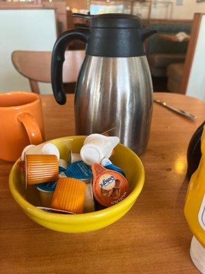 Coffee with great tasting creamers!!!