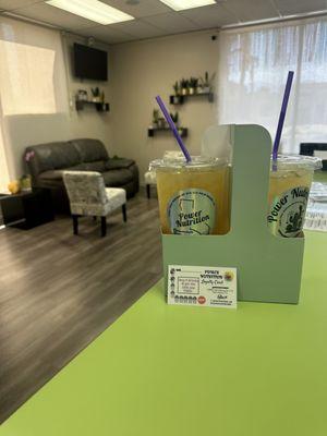 Pineapple raspberry tea. It's amazing so delicious and refreshing.