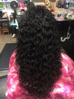 Thank you so much for my curly perm. One happy customer! I will be back soon.