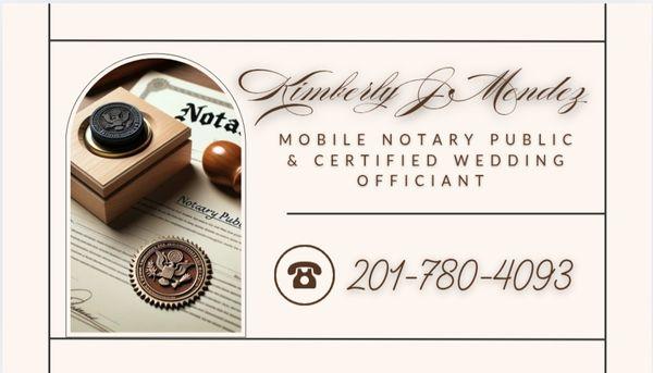 Kimberly Notary Public and Wedding Officiant