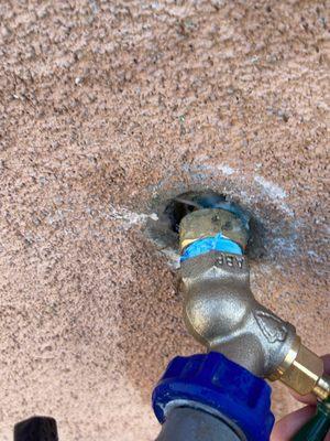 The faucet leaking into the wall for the 3rd time.