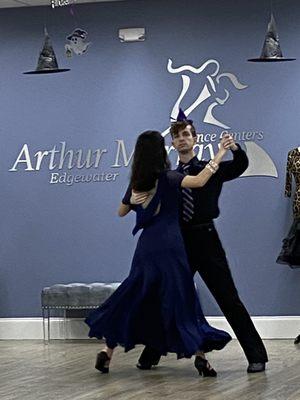 My daughter in her lesson with Matthew--one of the best instructors there!