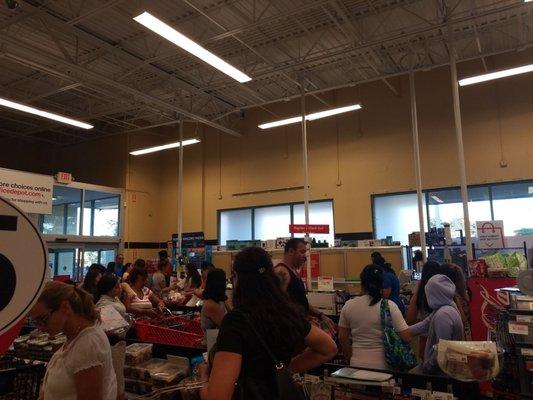 Crazy line at second day school