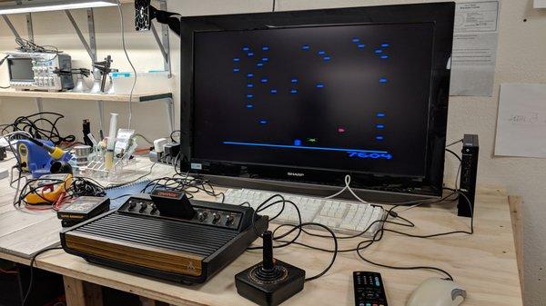We recently had a DOA Atari 2600 in for repair. Turned out the 7805 voltage regulator was to blame. FIXED! CENTIPEDE!