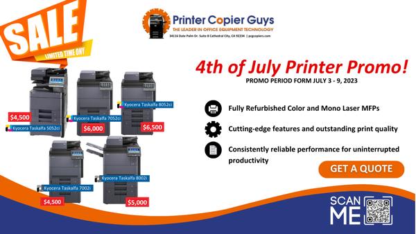 Join us in celebrating Independence Day with our exclusive 4th of July Printer Promo! Promo period from July 3 to July 9, 2023.