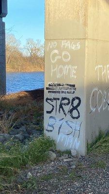 More words of hate. Makes you wonder if people are even safe coming to this park.