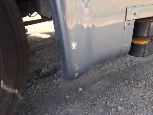Tow truck damage