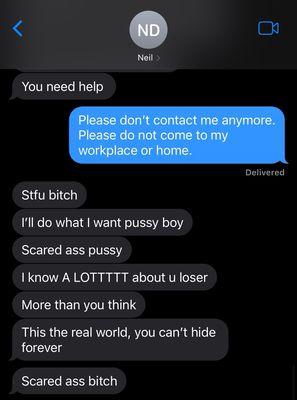 Principle employee threatening me