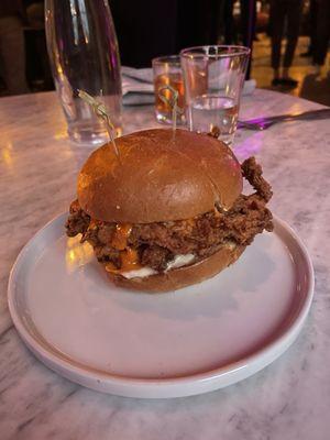 The fried chicken sando was delicious