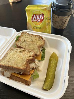 Gluten free club sandwich.