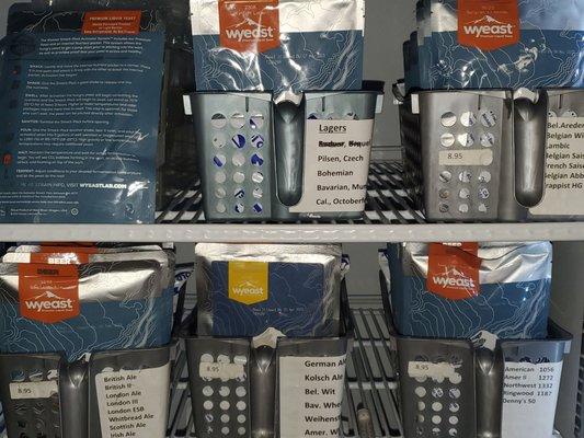 Excellent supply of Wyeast and White Labs. $8.95