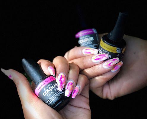 Sculpture l&p with gel polish art