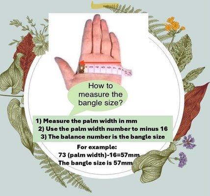 How to measure a bangle size?