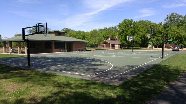 Basketball Court amd chilldrens playground